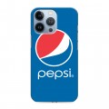 Дизайнерский силиконовый чехол для Iphone 13 Pro Pepsi