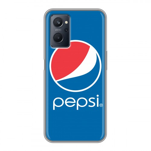 Дизайнерский силиконовый с усиленными углами чехол для Realme 9i Pepsi