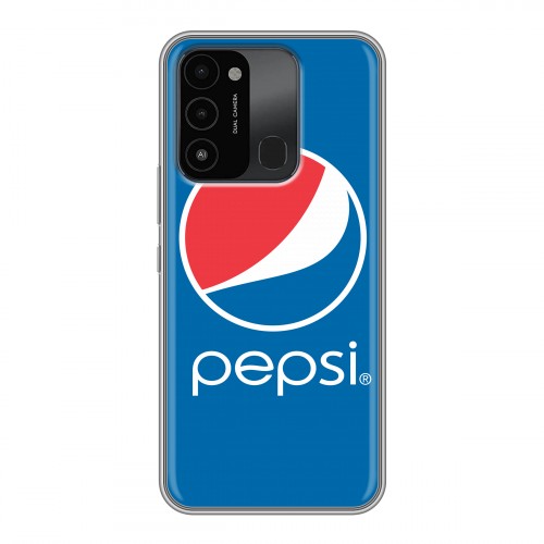 Дизайнерский силиконовый с усиленными углами чехол для Tecno Spark Go 2022 Pepsi