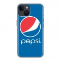 Дизайнерский пластиковый чехол для Iphone 14 Pepsi