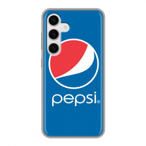 Дизайнерский силиконовый чехол для Samsung Galaxy S24 Pepsi