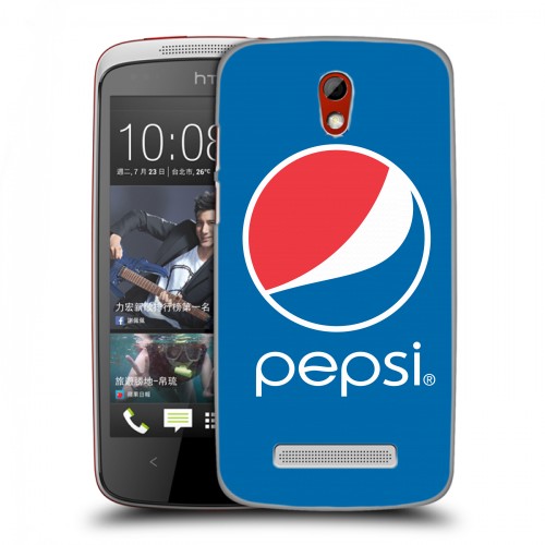 Дизайнерский пластиковый чехол для HTC Desire 500 Pepsi