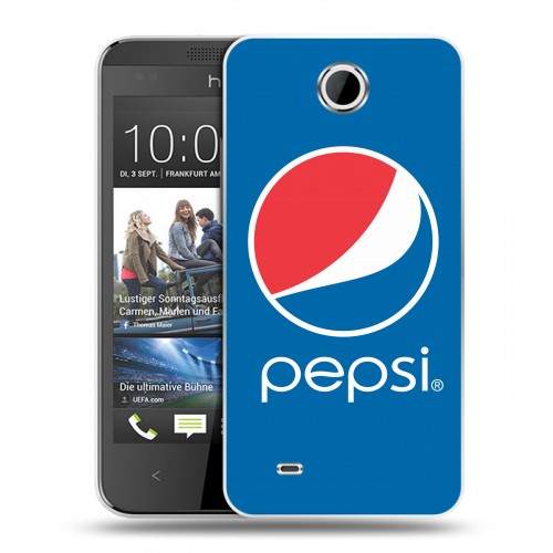 Дизайнерский пластиковый чехол для HTC Desire 300 Pepsi