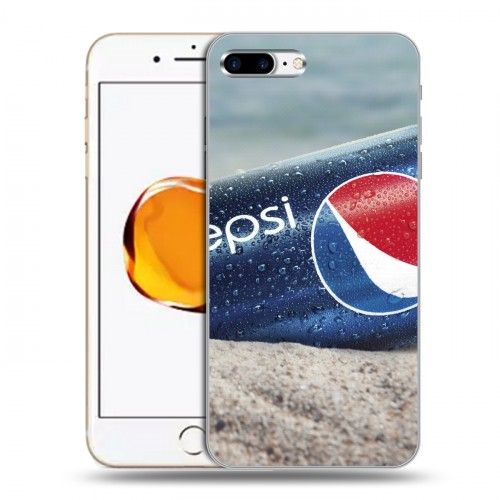 Дизайнерский силиконовый чехол для Iphone 7 Plus / 8 Plus Pepsi
