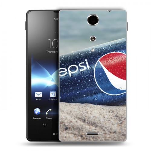 Дизайнерский пластиковый чехол для Sony Xperia TX Pepsi