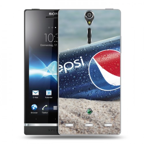 Дизайнерский пластиковый чехол для Sony Xperia S Pepsi