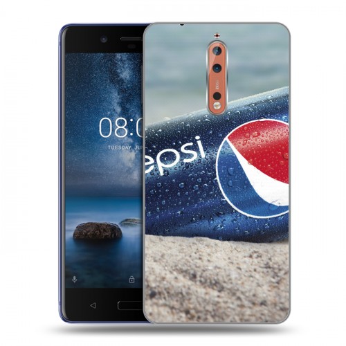 Дизайнерский пластиковый чехол для Nokia 8 Pepsi