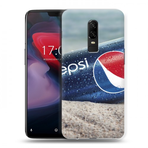 Дизайнерский пластиковый чехол для OnePlus 6 Pepsi