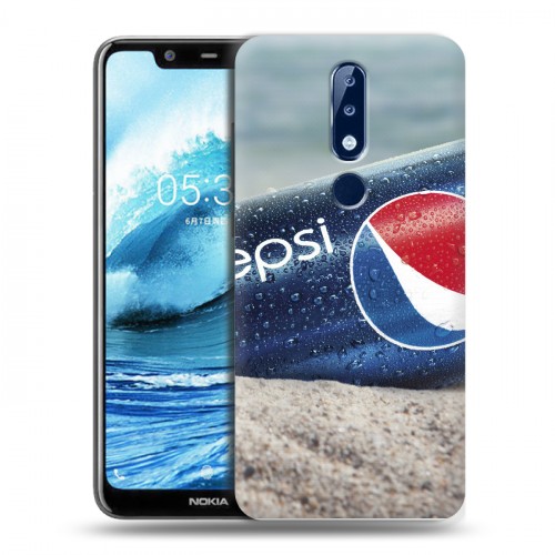 Дизайнерский силиконовый чехол для Nokia 5.1 Plus Pepsi