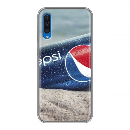 Дизайнерский пластиковый чехол для Samsung Galaxy A50 Pepsi