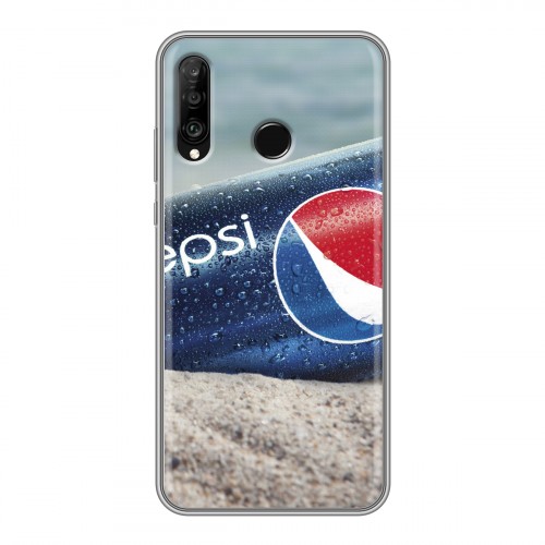 Дизайнерский силиконовый чехол для Huawei P30 Lite Pepsi