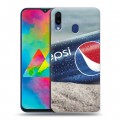 Дизайнерский силиконовый чехол для Samsung Galaxy M20 Pepsi