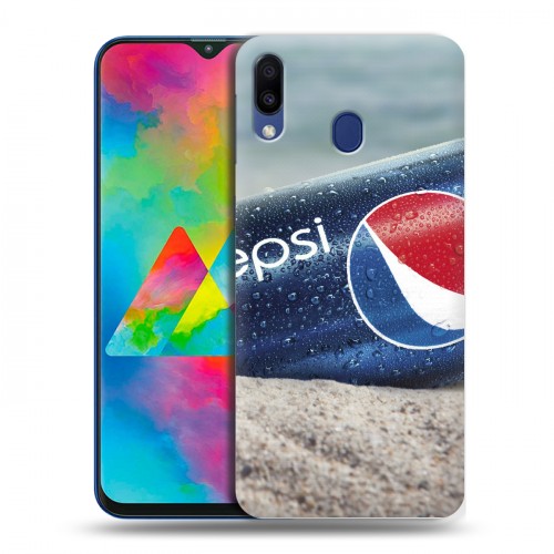 Дизайнерский силиконовый чехол для Samsung Galaxy M20 Pepsi