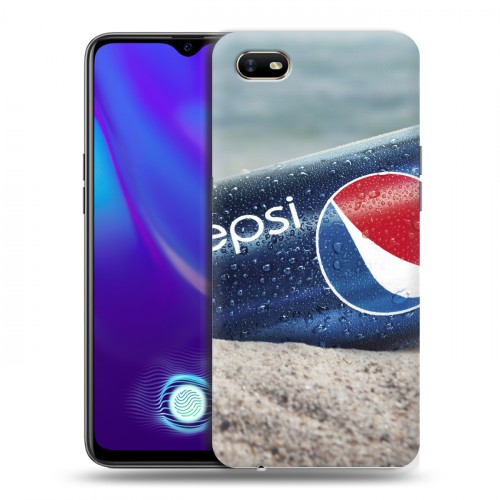 Дизайнерский силиконовый с усиленными углами чехол для OPPO A1k Pepsi