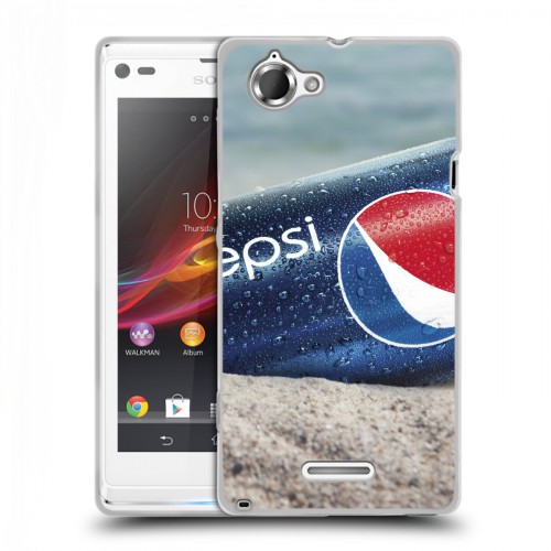 Дизайнерский пластиковый чехол для Sony Xperia L Pepsi