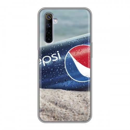 Дизайнерский силиконовый с усиленными углами чехол для Realme 6 Pepsi