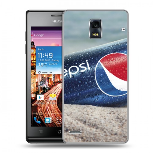 Дизайнерский пластиковый чехол для Huawei Ascend P1 Pepsi