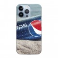 Дизайнерский силиконовый чехол для Iphone 13 Pro Pepsi