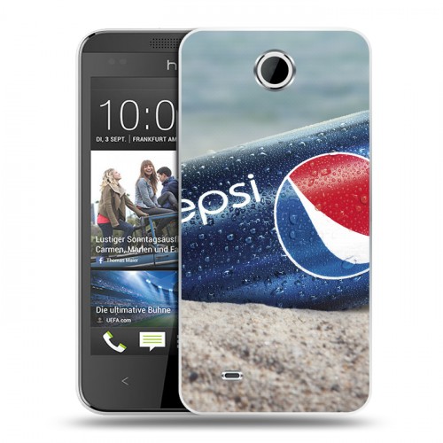 Дизайнерский пластиковый чехол для HTC Desire 300 Pepsi