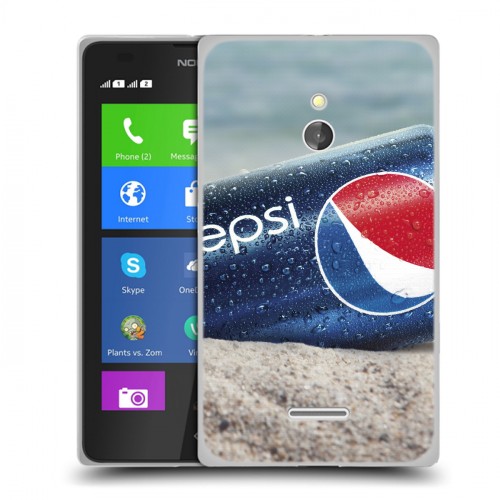 Дизайнерский силиконовый чехол для Nokia XL Pepsi