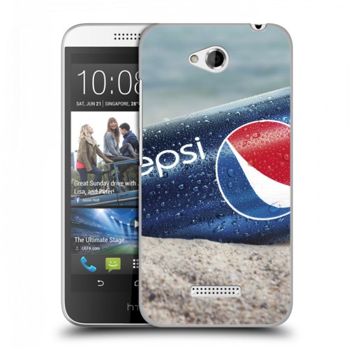 Дизайнерский пластиковый чехол для HTC Desire 616 Pepsi