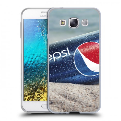 Дизайнерский пластиковый чехол для Samsung Galaxy E5 Pepsi