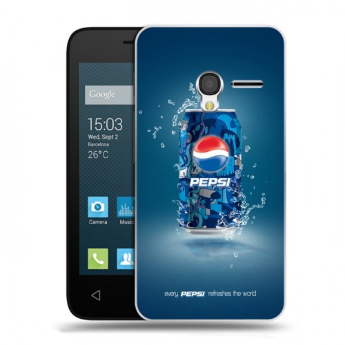Дизайнерский пластиковый чехол для Alcatel One Touch Pixi 3 (4.5) Pepsi