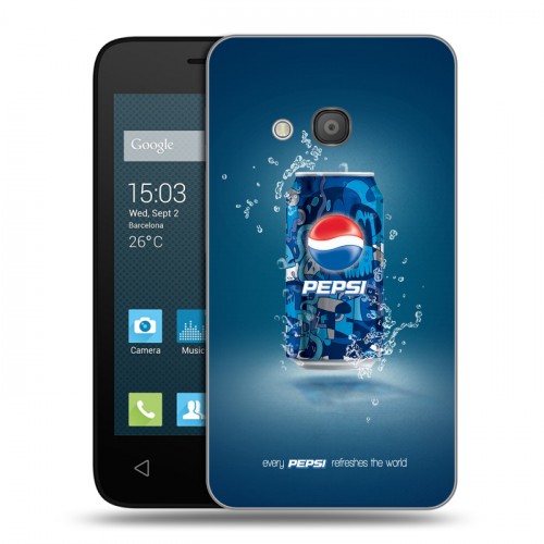 Дизайнерский силиконовый чехол для Alcatel One Touch Pixi 4 (4) Pepsi