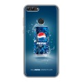 Дизайнерский силиконовый чехол для Huawei P Smart Pepsi