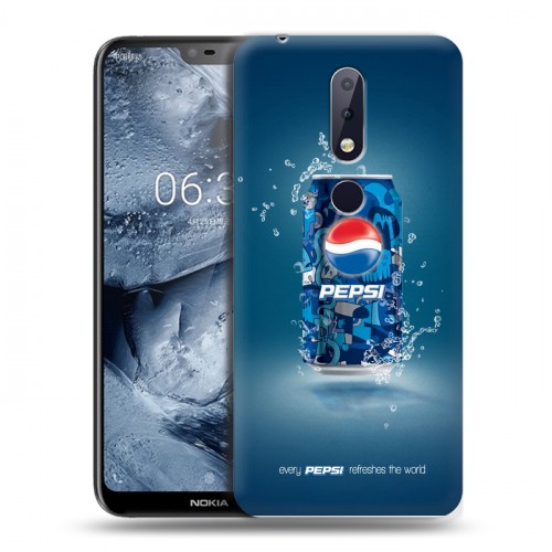 Дизайнерский пластиковый чехол для Nokia 6.1 Plus Pepsi