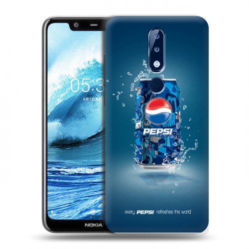 Дизайнерский силиконовый чехол для Nokia 5.1 Plus Pepsi