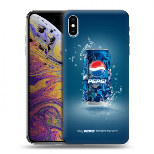 Дизайнерский силиконовый чехол для Iphone Xs Max Pepsi