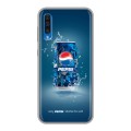 Дизайнерский силиконовый с усиленными углами чехол для Samsung Galaxy A50 Pepsi