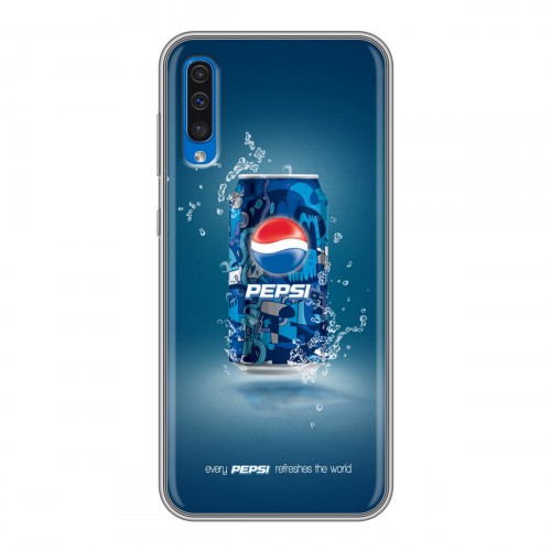 Дизайнерский силиконовый чехол для Samsung Galaxy A50 Pepsi