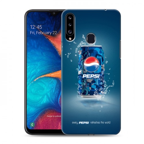 Дизайнерский пластиковый чехол для Samsung Galaxy A20s Pepsi