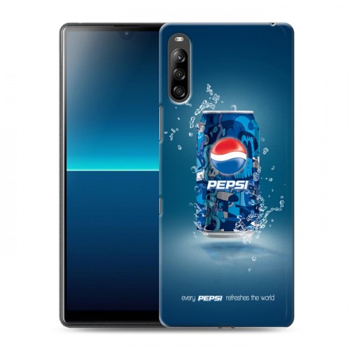 Дизайнерский силиконовый с усиленными углами чехол для Sony Xperia L4 Pepsi