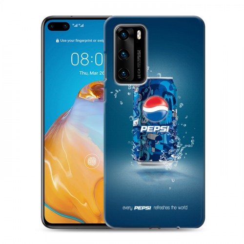 Дизайнерский пластиковый чехол для Huawei P40 Pepsi