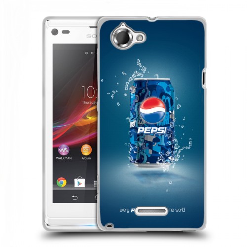 Дизайнерский пластиковый чехол для Sony Xperia L Pepsi