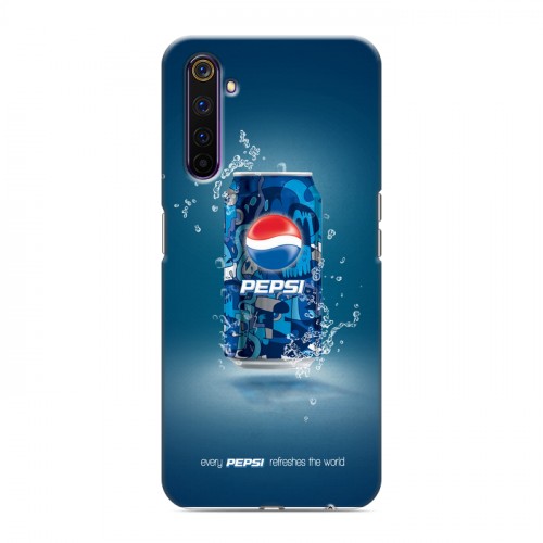 Дизайнерский силиконовый чехол для Realme 6 Pro Pepsi