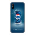 Дизайнерский силиконовый с усиленными углами чехол для Xiaomi RedMi 9A Pepsi