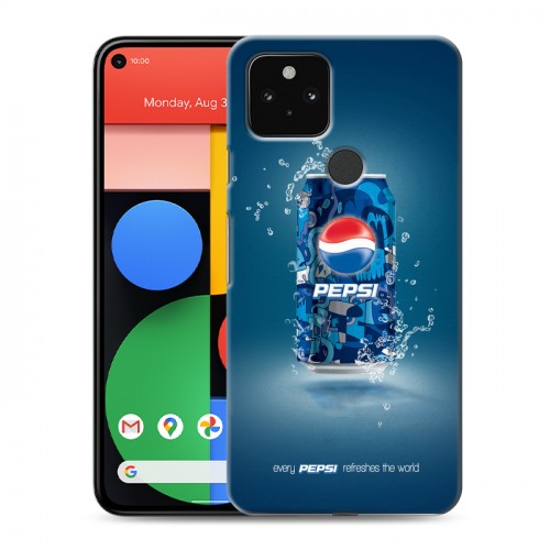 Дизайнерский пластиковый чехол для Google Pixel 5 Pepsi