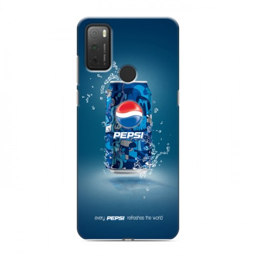 Дизайнерский силиконовый чехол для Alcatel 3L (2021) Pepsi