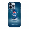 Дизайнерский силиконовый чехол для Iphone 13 Pro Pepsi