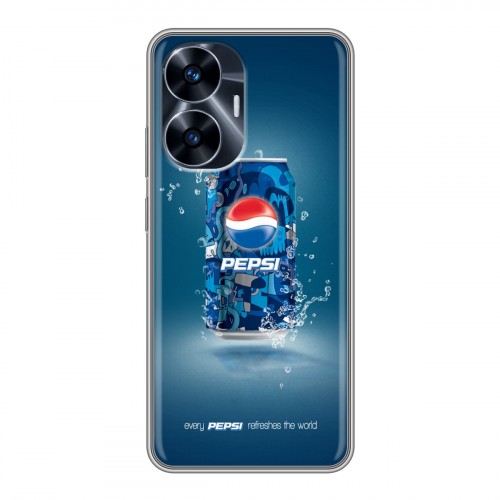 Дизайнерский пластиковый чехол для Realme C55 Pepsi