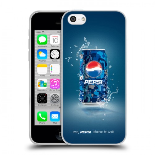 Дизайнерский пластиковый чехол для Iphone 5c Pepsi