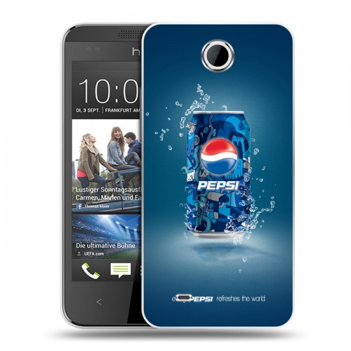 Дизайнерский пластиковый чехол для HTC Desire 300 Pepsi