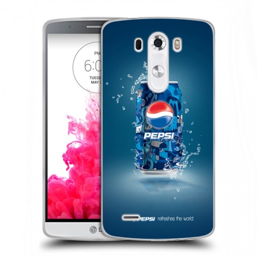 Дизайнерский пластиковый чехол для LG G3 (Dual-LTE) Pepsi