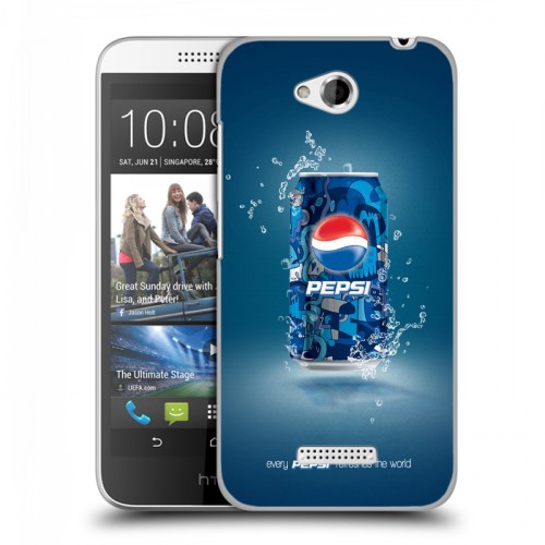 Дизайнерский пластиковый чехол для HTC Desire 616 Pepsi