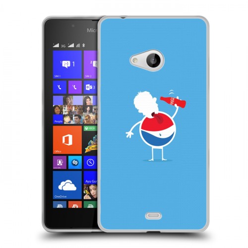 Дизайнерский пластиковый чехол для Microsoft Lumia 540 Pepsi