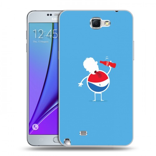 Дизайнерский пластиковый чехол для Samsung Galaxy Note 2 Pepsi